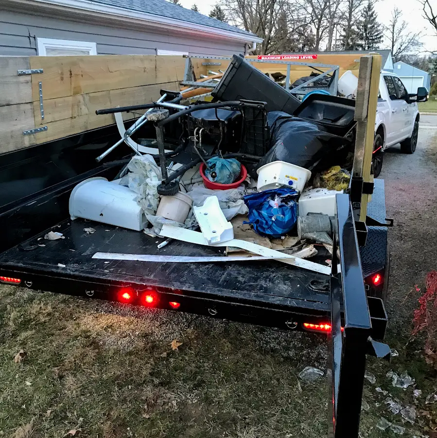 Roll-off dumpster delivered to a residential driveway in Centerville